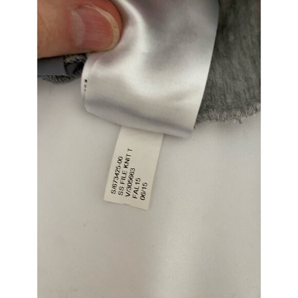 Banana Republic Top Shirt Pullover Tunic Women Large Gray Grey File Knit Pocket - Picture 6 of 6